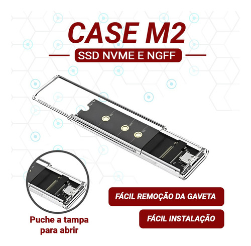 Caja Ssd M.2 Nvme Y Sata Ngff Pcie P/usb 3.1 Con Cajón De