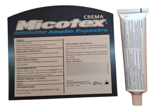 Micotex Crema Antimicótica Pie De Atleta 40gr Tubo