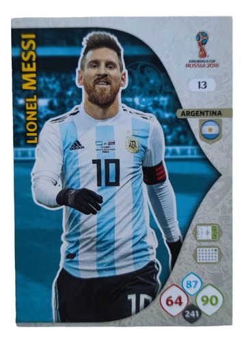 Carta Adrenalyn Mundial Rusia 2018 - Lionel Messi. #13