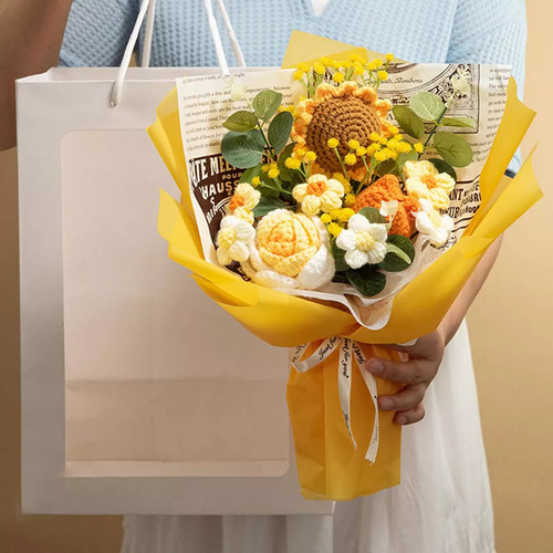 - Ramo De Flores Completo De Ganchillo, Ramo De Flores
