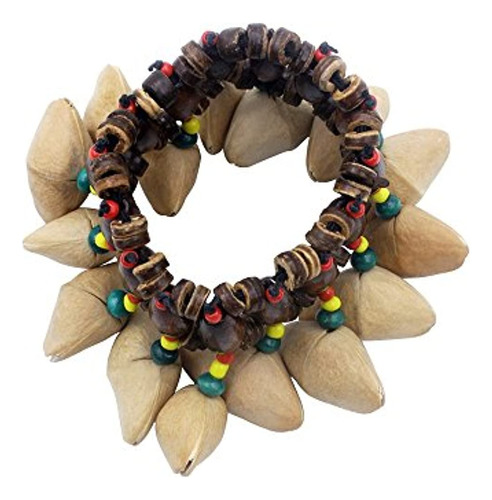 Mowind African Tribal Style Nuts Shell Pulsera Dora Nut Hand