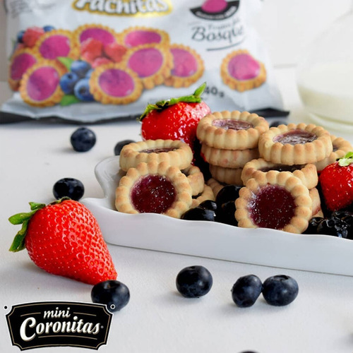 Galletita Fachitas Mini Coronitas Frutos Del Bosque Pack X12
