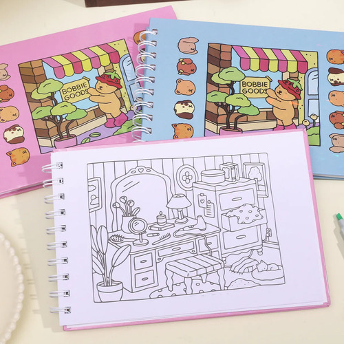 Libro De Colorear Bobbie Goods Para Adultos Y Adolescentes,