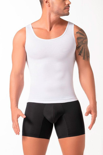 Camisa Faja Reductora Para Hombre Geordi Costuras Planas Gym