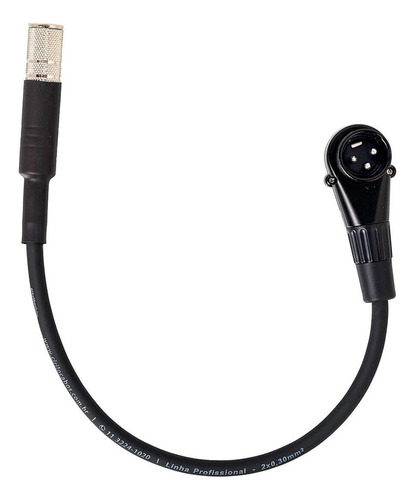 Cabo Xlr Macho 90º Graus Para P10 Fêmea Mono 20cm