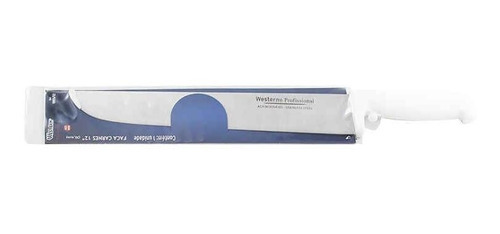 Faca Para Carne Açougueiro Em Aço Inox 12 Western 1805/12 Cor Branco