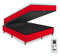 Comprar Eco New Colchões Prince colchão magnético embalado a vácuo Casal massageador com 1000 tipos de massagens mais pillow de visco mais cama box baú cor vermelho