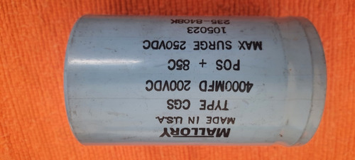 Capacitor Eletrolitico 4000uf200v