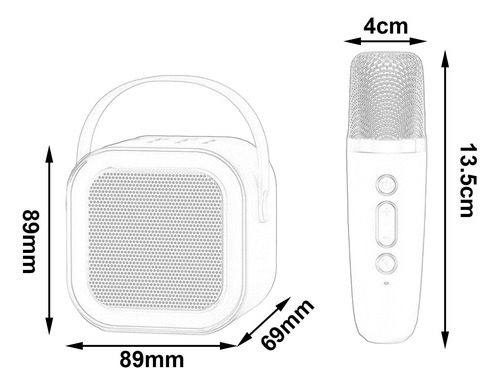 Mini Del Karaoke Con El Micrófono, Micrófono Del Pda, Con