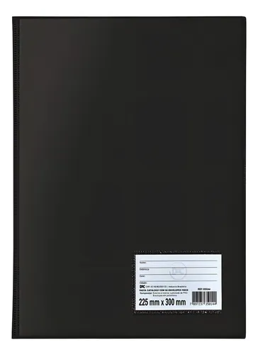 comprar Pasta Catálogo A4 Organizadora Com 50 Envelopes Plásticos