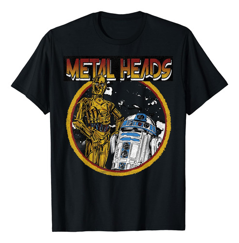 Star Wars R2-d2 C-3po Polera Con Retrato Circular De Cabez