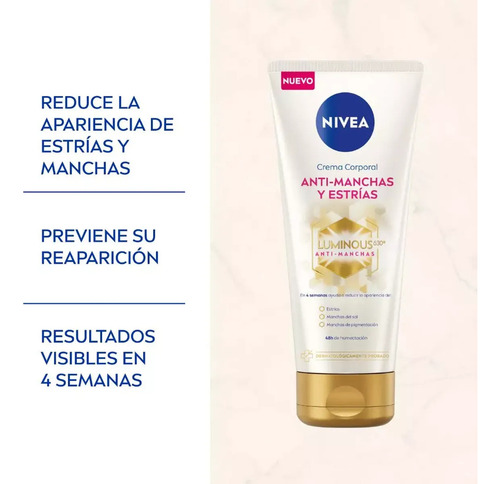 Crema Corporal Luminous630 Antimanchas Y Estrias 200ml Nivea