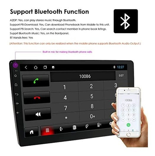 Unidad Radio Navegacion Vehiculo Doble Din Android 10 Fm