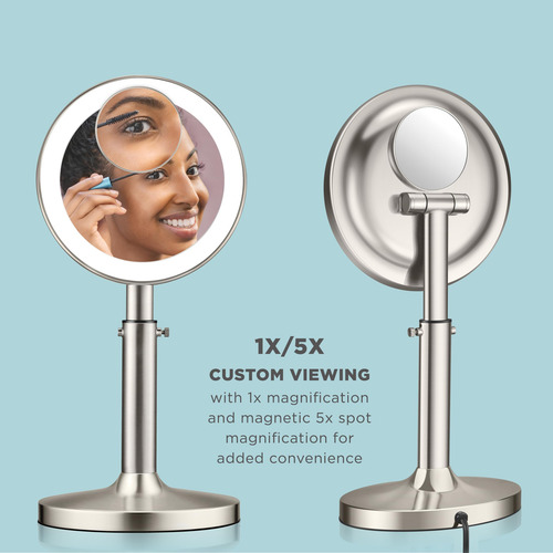 Espejo De Maquillaje Conair Iluminado 5x Con Aumento Puntual