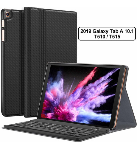 Galaxy Tab A .  Case With Keyboard T T  Folio Pu Leathe...