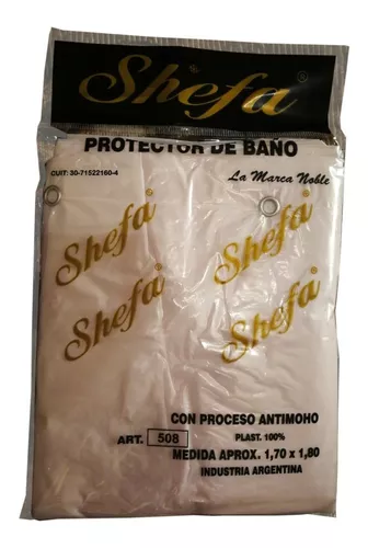 Protector De Cortina De Baño Antimoho 1.70 X 1.80 Mts X 6un