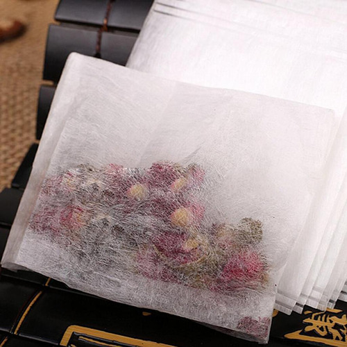 100pcs Bolsas De Té Desechable Bricolaje Plegado 6.5x7cm