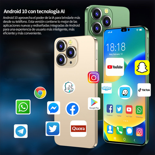 Android Celulares I14 Pro Max Pulgadas Barato Ram1gb Y Rom16gb Negro