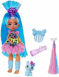 Mattel Cave Club Tella Doll (8-10 Pulgadas, Cabello Azul) Mu