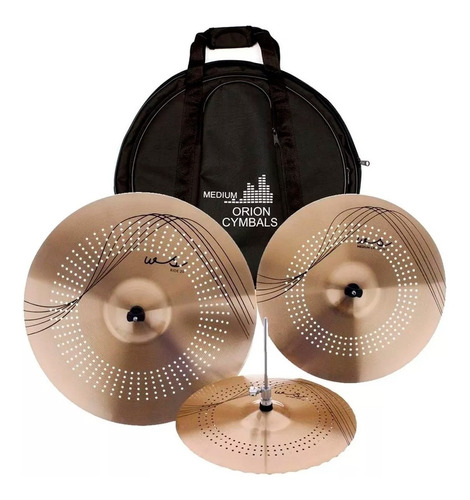 Kit Pratos Orion Whisper B10 Set Ws70 14'' 16'' 20'' Com Bag