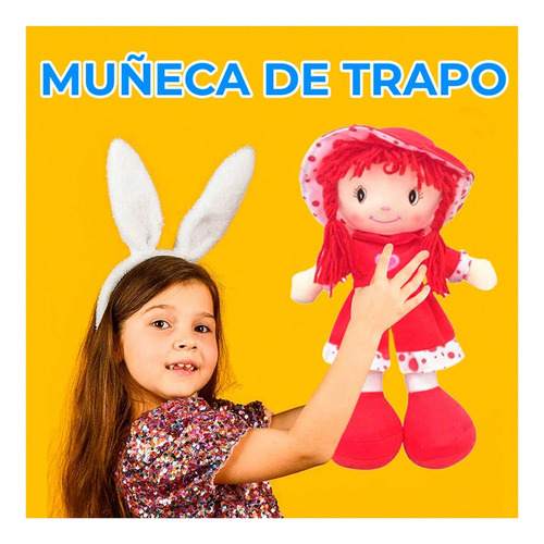 Muñeca De Peluche Abrazable De 25 Cm