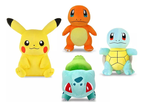 4 Piezas: Charmander, Squirtle Y Bulbasaur, Companion
