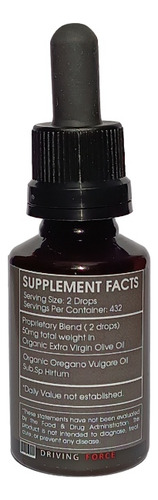 Orégano Oil 89% X 20 Unidades/carvacrol Infeccion Cándida.