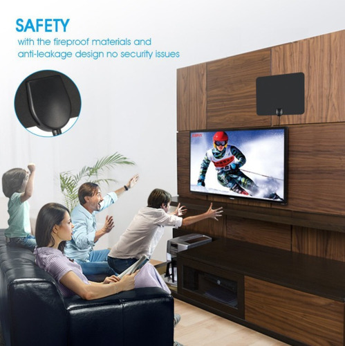 Imagen 10 de 10 de Hdtv Antena Interior Pantalla Plana Canales Hd 4k