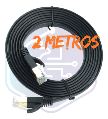Cable De Red Rj45 Cat 7 Sstp Ultra Fino Ethernet Internet 2m