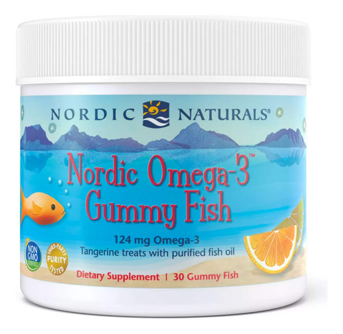 Nordic Naturals Nordic Omega-3 Gummy Fish Mandarina, 30 Gumm