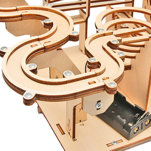 Diy Marble Run Eléctrico 3d Rompecabezas De Madera Juego De