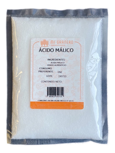 Ácido Málico Acidulante Natural 25 Kilogramos