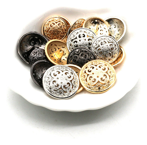 30 Elegantes Botones Huecos Con Hebilla Metálica De 20 Mm He