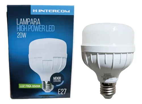 Lampara Foco Led Alta Potencia High Power 20w Fría E27
