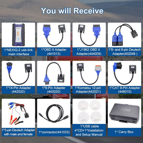Scanner Para Nexiq 2 Camiones Buses Maquinaria Usb Bluetooth