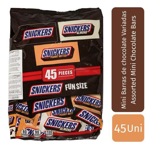 Snickers Chocolates Pequeños Surtidos 45 Unidades