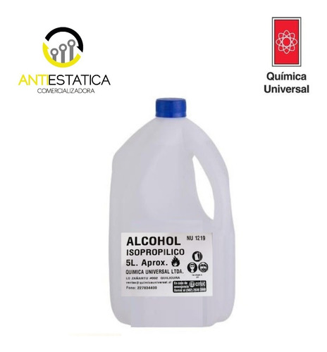 Alcohol Isopropilico Bidon De 5 Litro 99,% Alta Pureza 