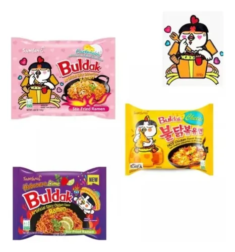 Combo Buldak X 4 Fideo Coreano