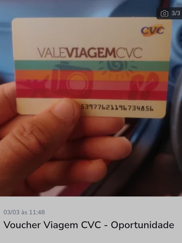 Voucher Viagem Cvc 