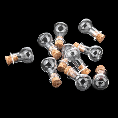 . 20pcs Mini Botella De Cristal Forma Tubo Bombilla Wish Y