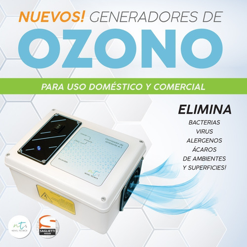 Ozonizador Generador De Ozono Desinfectante Purifica Aire A1