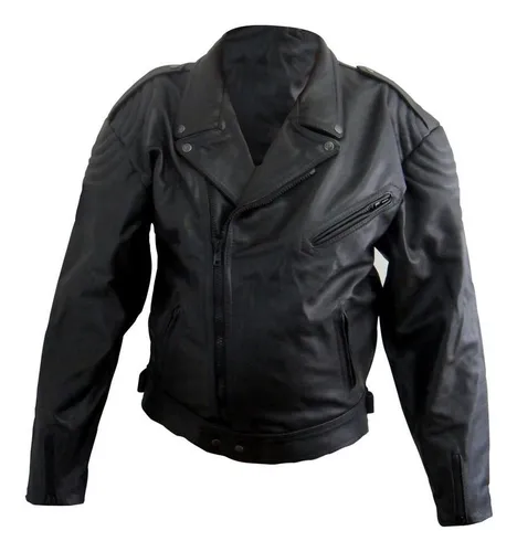 Jaqueta Militar De Couro Augustus Motociclista Jmmx003