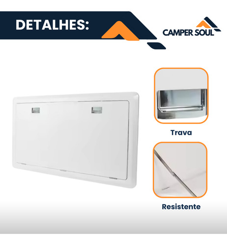 Mesa Dobrável Externa Para Motorhome 800x450mm Com Trava