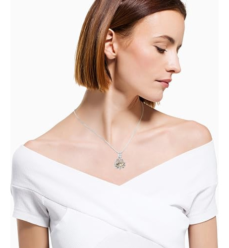 Collar Con Dije De Urna De Loto Con Mini Urna Para Cenizas -