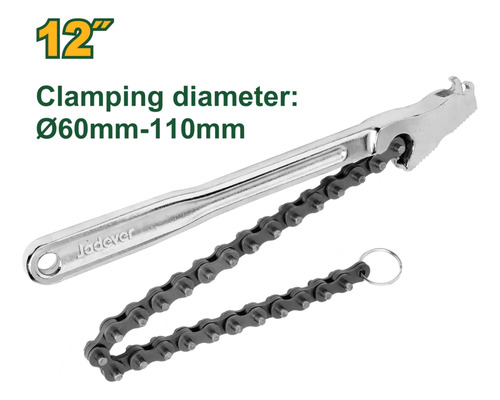 Llave Saca Filtro O Caño A Cadena 160mm Max. Jadever