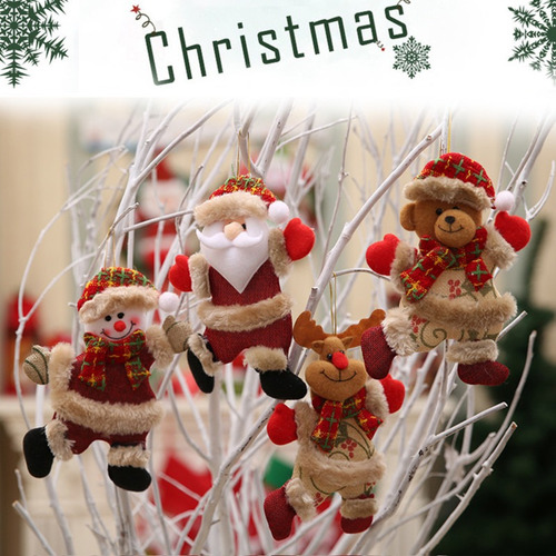 Adornos Colgantes Navideños Adorno Fieltro Navidad Santa 20