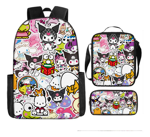 Conjunto Mochila Para Niñas Kuromi, Regalo Regreso A Clases