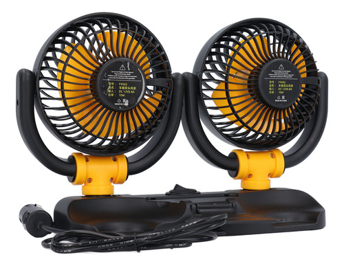 Ventilador De Coche Ajustable De Doble Cabezal, 2 Velocidade