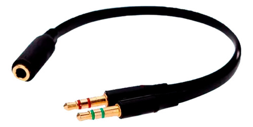 Cable De Audio Splitter Tipo Y De 3.5mm. 1hembra A 2 Salidas