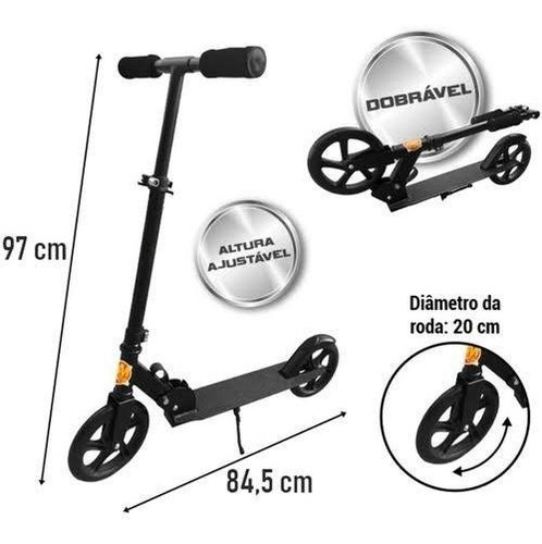 Imagem 3 de 3 de Patinete Radical Teen Dobravel 80kg